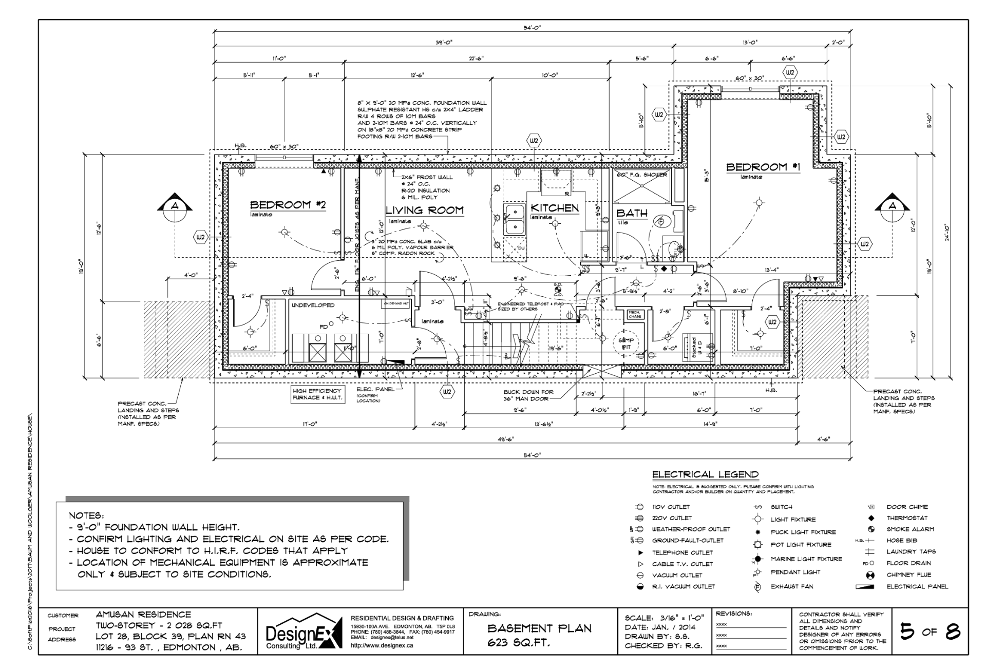 2 Bedroom Legal Basement Suite plan 1