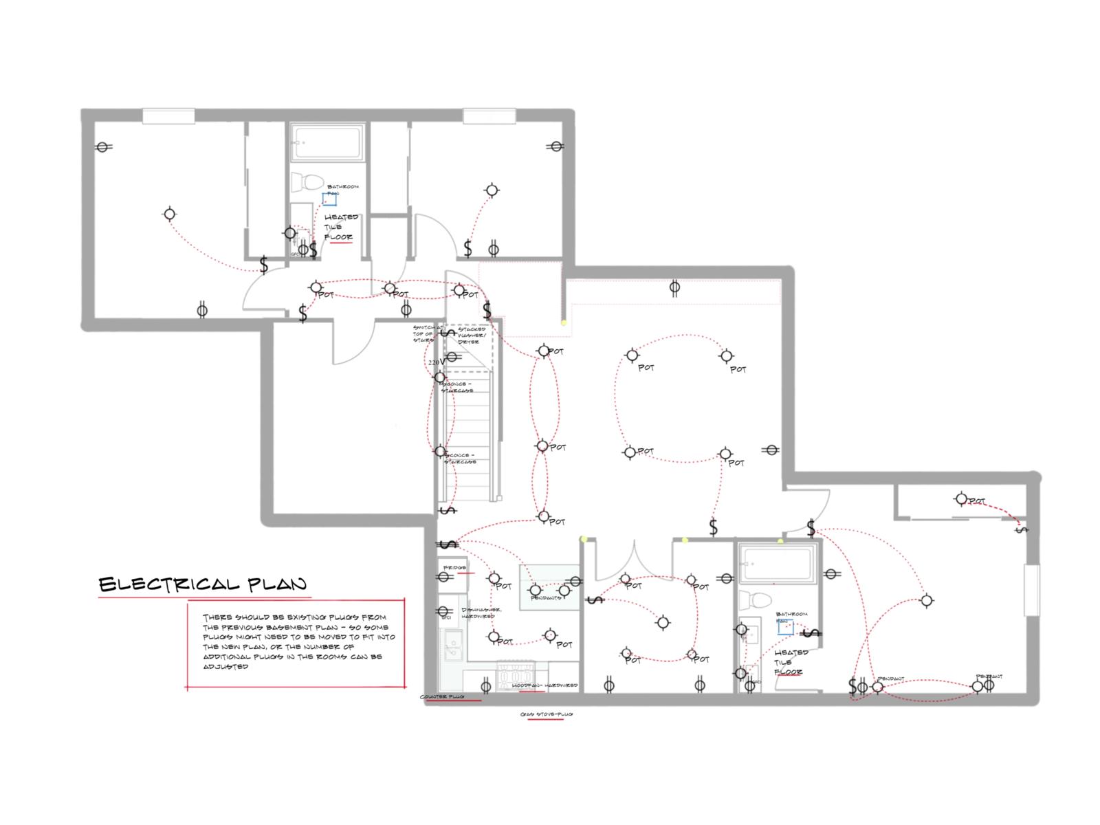 3 Bedroom + Office Basement Suite plan 2