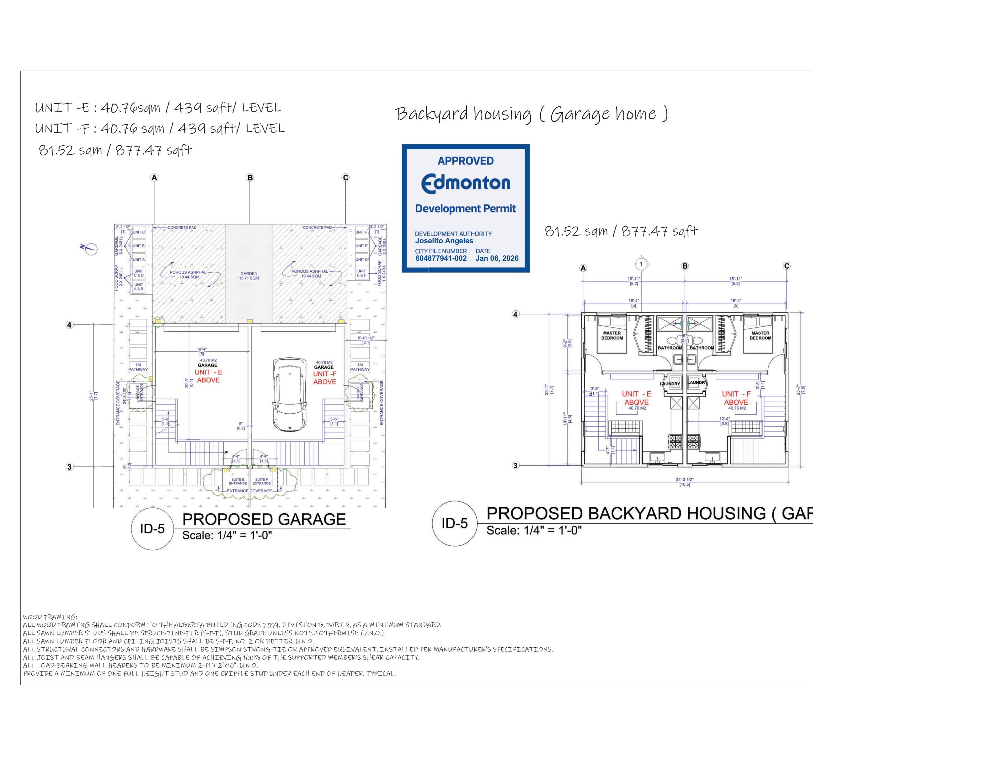 12919 116 St · Calder (In Progress) — Backyard Garage Homes · Units E & F